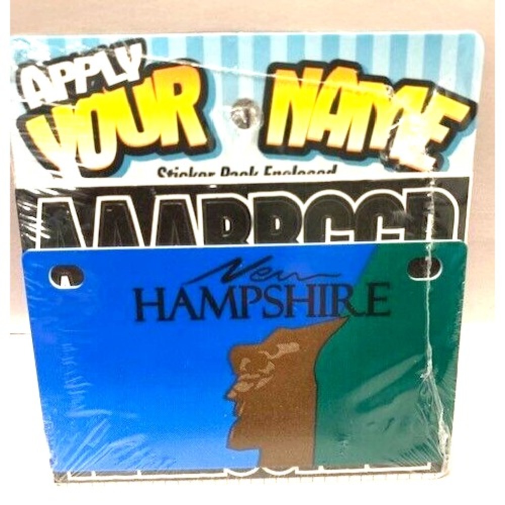 Apply Your Name New Hampshire Mini License Plate Sticker Kids Craft Party Ideas
